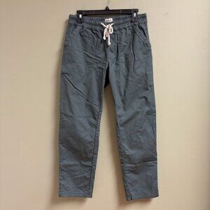 Pact Womens Organic Daily Twill Drawstring Pull On Utility Pants Size M Green‎